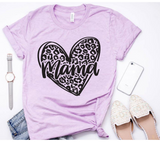 Mama Leopard Heart SVG