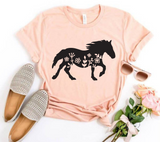 Floral Horse SVG