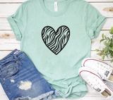 Zebra Pattern Heart SVG