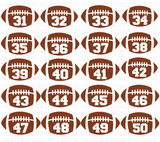 Football Numbers SVG Bundle