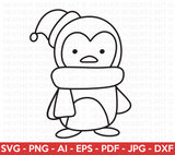 Christmas Penguins SVG Bundle