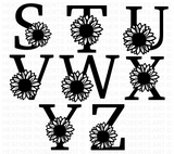 Sunflower Alphabet and Numbers SVG Bundle