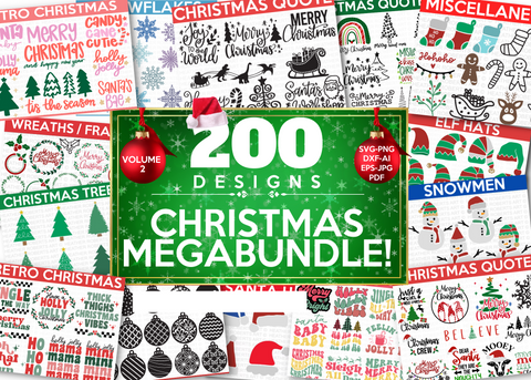 CHRISTMAS MEGA BUNDLE Volume 2 | 200 Designs