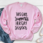 Girl Supports Gay Sister SVG