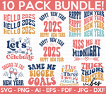 Retro New Year SVG Bundle