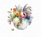 Watercolor Flower Vases Clipart Set