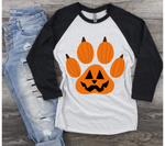 Halloween Dog Paw Print Layered SVG