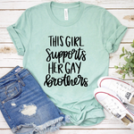 Girl Supports Gay Brother SVG