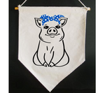 Pig with Blue Bandana SVG