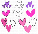 Doodle Heart SVG Bundle