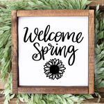 Welcome Spring Sunflower Svg