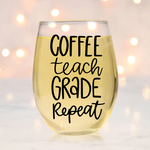 Coffee Teach Grade Repeat SVG