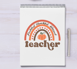 Teacher Fall Rainbow SVG