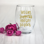 Girl Supports Gay Sister SVG