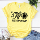 Peace Love Sunflowers SVG