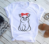 Pig with Bandana SVG