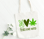 Peace Love Weed SVG