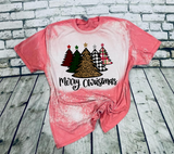 Merry Christmas Patterned Christmas Trees Sublimation PNG