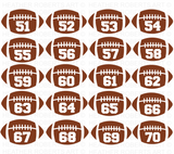 Football Numbers SVG Bundle