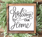 Welcome to our Home House Sign Svg