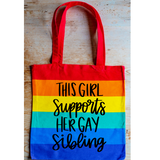 Girl Supports Gay Sibling SVG