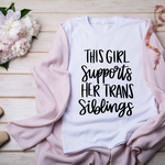 Girl Supports Trans Siblings SVG