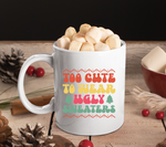 Too Cute To Wear Ugly Sweater Retro SVG