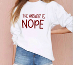 The Answer Is Nope SVG