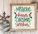 Mistletoe Kisses Christmas Wishes SVG