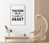 Teaching is a Work of Heart SVG