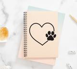 Dog Paw Heart SVG