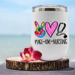 Peace Love Nursing Sublimation PNG