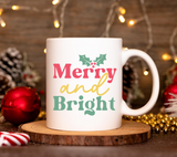 Merry and Birght Retro SVG