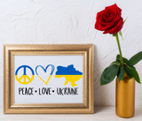 Peace Love Ukraine SVG