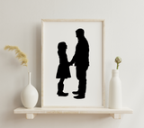 Father Daughter Silhouette SVG