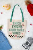 Thick Thighs Christmas Vibes Retro SVG