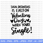 Social Distancing on Valentines Day SVG