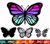 Layered Butterfly SVG Bundle
