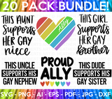 Gay Pride Ally SVG Bundle
