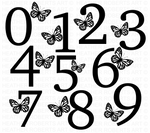Butterfly Monogram Numbers SVG Bundle