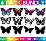 Layered Butterfly SVG Bundle