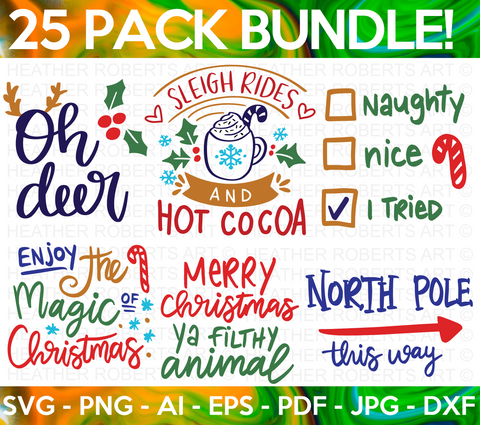 Christmas Colored SVG Bundle