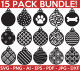 Christmas Ornaments SVG Bundle