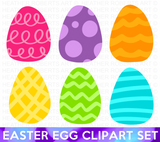 Easter Eggs Clipart Set