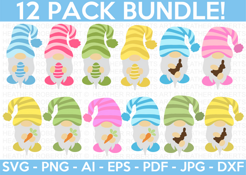 Easter Gnomes SVG Bundle