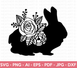 Floral Rabbit SVG