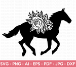Floral Horse SVG