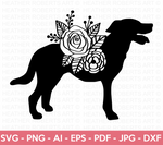 Floral Dog SVG