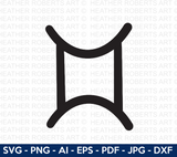 Gemini Zodiac Sign Symbol SVG