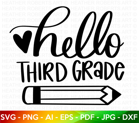 Hello Third Grade SVG